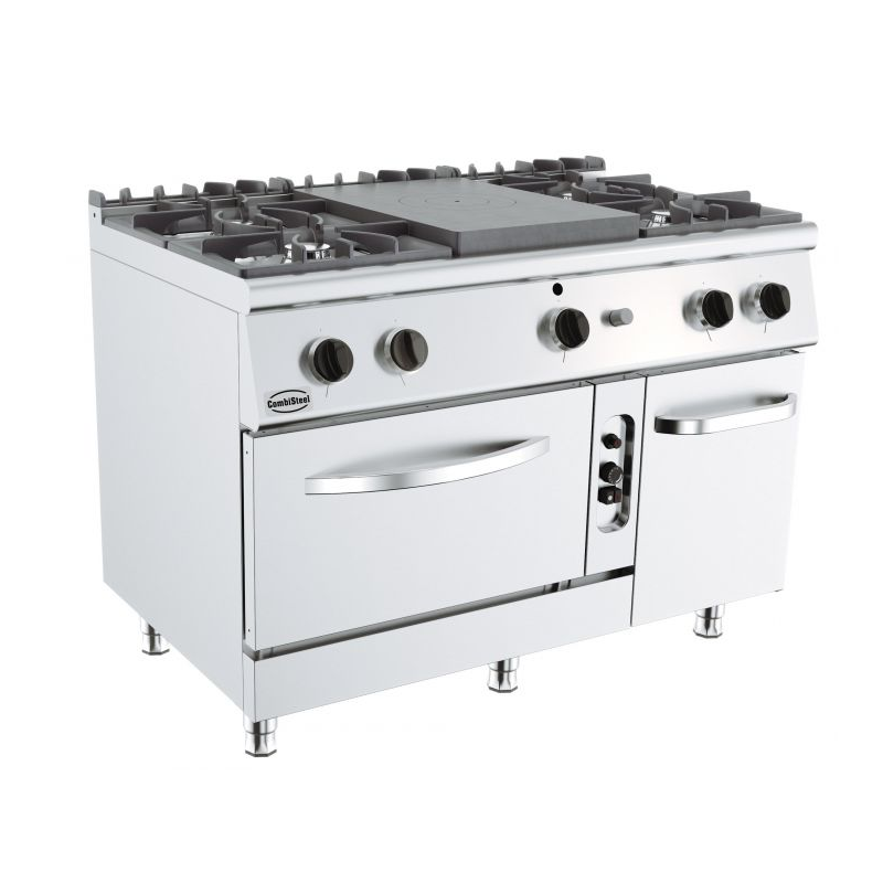 4-pits fornuis Met gasoven