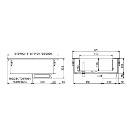 Bain-Marie 1/1 - Handmatig water vullen