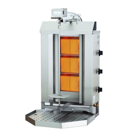 Gyros Overhead Gas Grill 3 Verwarmingszones