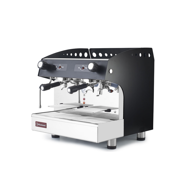 Espresso koffiezetapparaat, 2 groepen, halfautomatisch Zwart - COMPACT/2PB-COMPACT/2PB DVA8 - Diamond