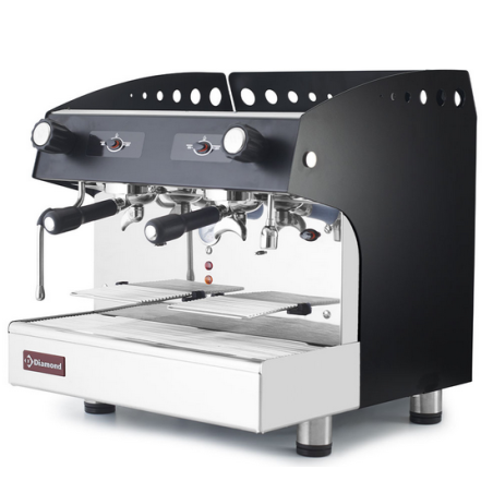 Espresso koffiezetapparaat, 2 groepen, halfautomatisch Zwart - COMPACT/2PB-COMPACT/2PB DVA8 - Diamond