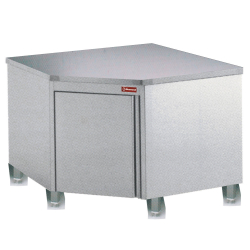 Table sur armoire en Inox...