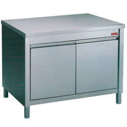 Table sur armoire en Inox...