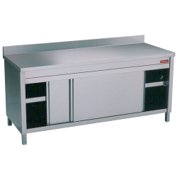Table sur armoire en Inox...