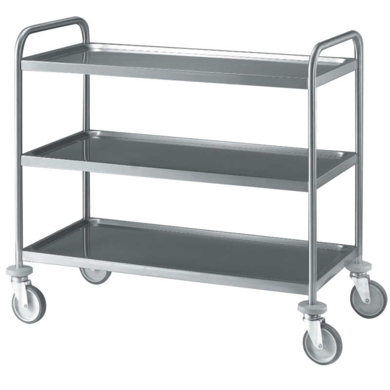 Service Trolley in roestvrij staal 3 niveaus - Diamond - CR3/100B