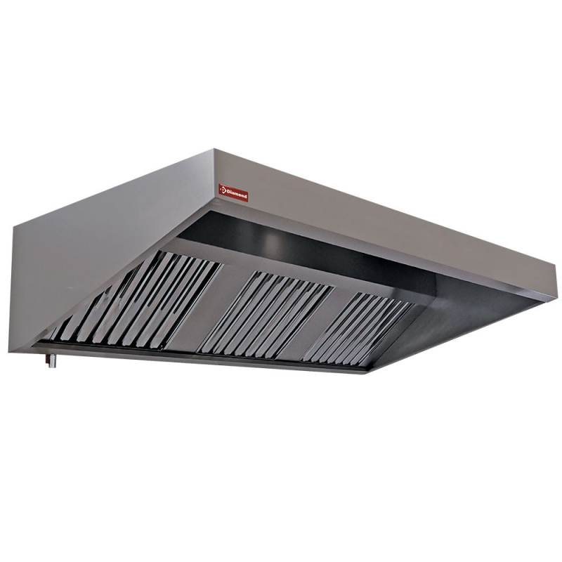 Wandafzuigkap 2 labyrintfilters 500x500 mm - Diamond - CSL1500/N