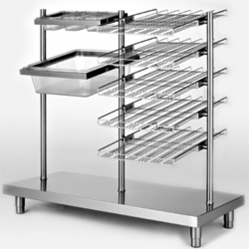 Plateauelementdeur, bestek, brood en glazen - Diamond - S80/PBPC