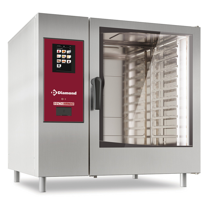 Gasforno "TOUCH" stoomoven boiler/convectie 10xGN2/1+ reiniging - Diamond - SBGT/XC-12