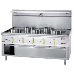 5-pits wok met watergordijn...