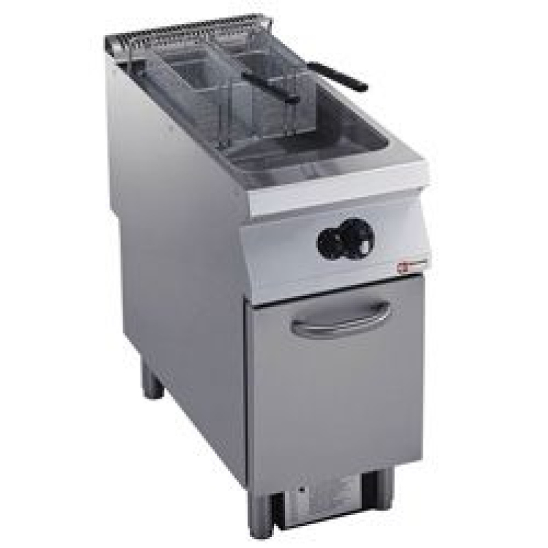 Gasfriteuse 1 kuip "Y" 23 liter, externe branders, op kast - Diamond G22/F23A4-S