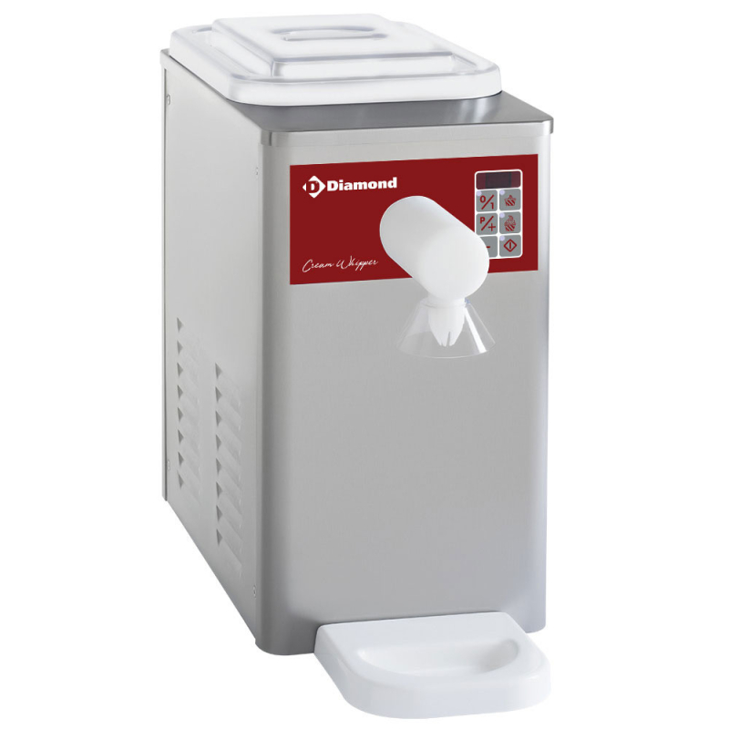 Gekoelde roestvrij stalen slagroomachine, tank 5 L (300 L/h) - Diamond - MCV/5C-N