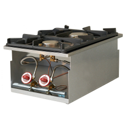 2-pits gasfornuis, inbouw -...