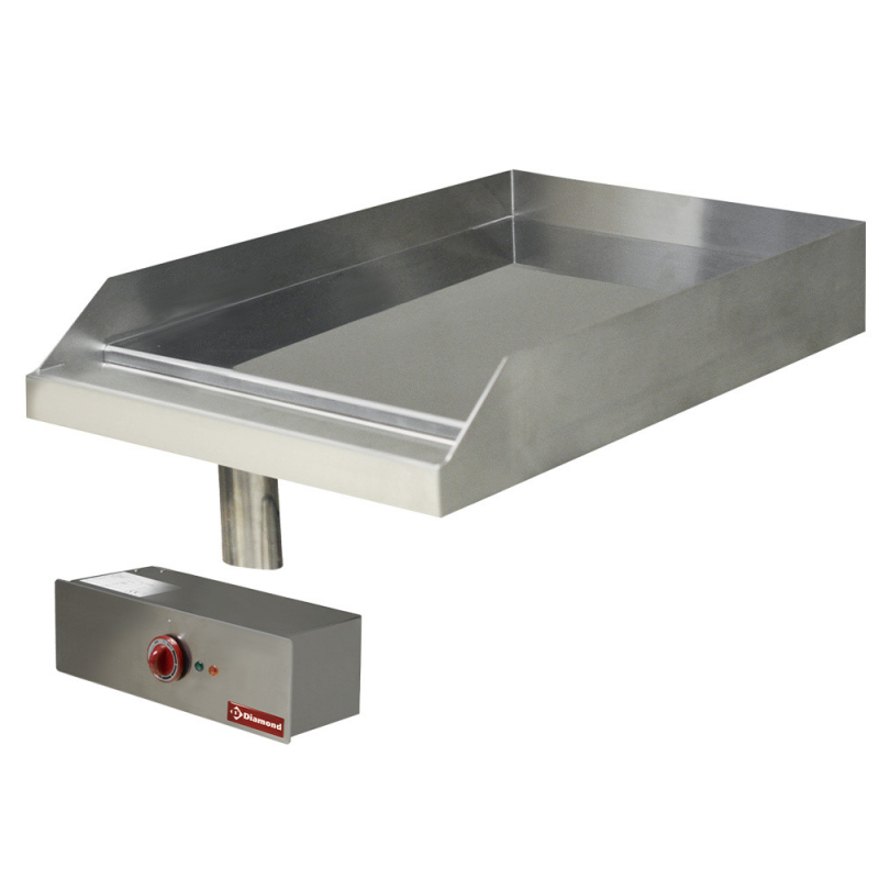Plaque de cuisson lisse, &eacute;lectrique, chrom&eacute;e, &agrave; encastrer - Diamond - EDI/PLCD4