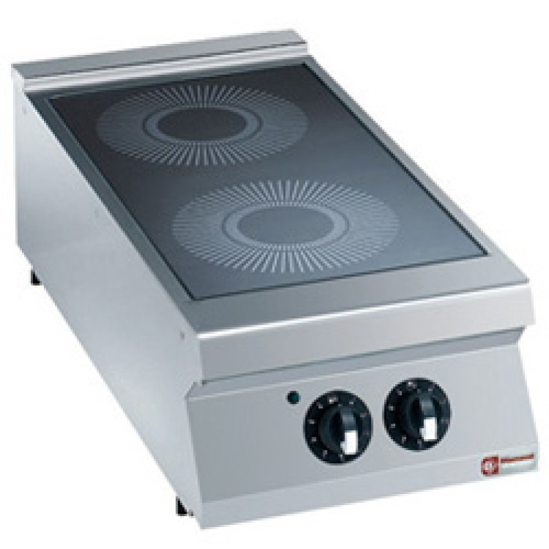Elektrische vitrokeramische kookplaat 2 zones -TOP- - Diamond - E22/2VC4T-N