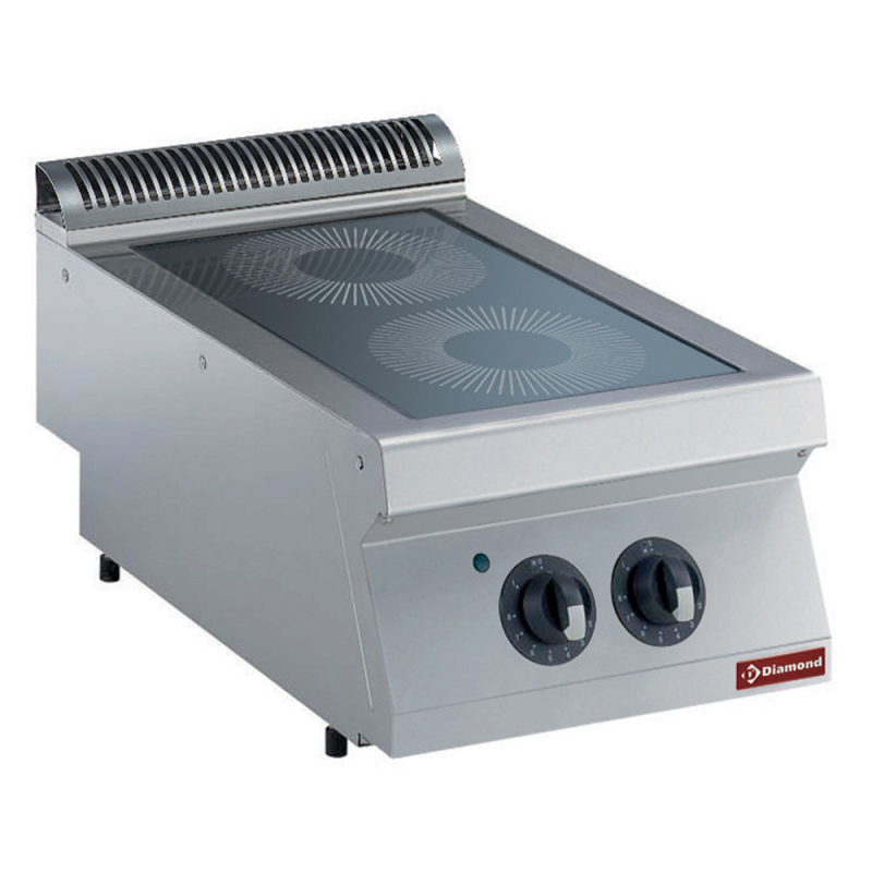 Elektrische keramische kookplaat, 2 zones -TOP- - Diamond - E17/2VC4T-N