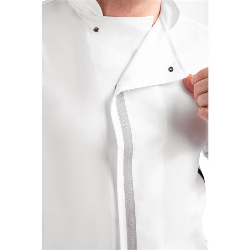 Veste de Cuisine Blanche &agrave; Manches Courtes - Taille XS 81cm-86cm - R&eacute;f. B998-XS - Southside