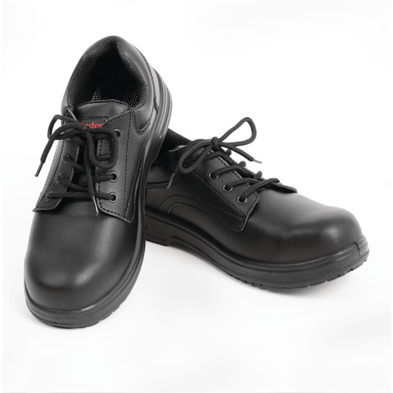 Chaussures de S&eacute;curit&eacute; Basiques Noires - Pointure 40 - R&eacute;f. BB497-40 - Slipbuster Footwear