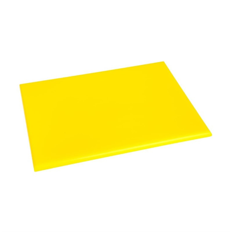 Planche &agrave; D&eacute;couper Haute Densit&eacute; Hygiplas Jaune - Petite Dimension (12mmx300mmx225mm) - R&eacute;f. HC868 - Hygiplas