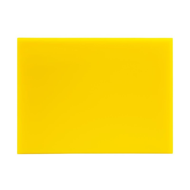Planche &agrave; D&eacute;couper Haute Densit&eacute; Hygiplas Jaune - Petite Dimension (12mmx300mmx225mm) - R&eacute;f. HC868 - Hygiplas