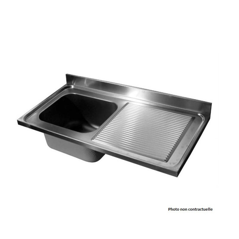 Plonge Inox Professionnelle Gamme 700 - 2 Eviers &agrave; Gauche - Combisteel - 7013.1160
