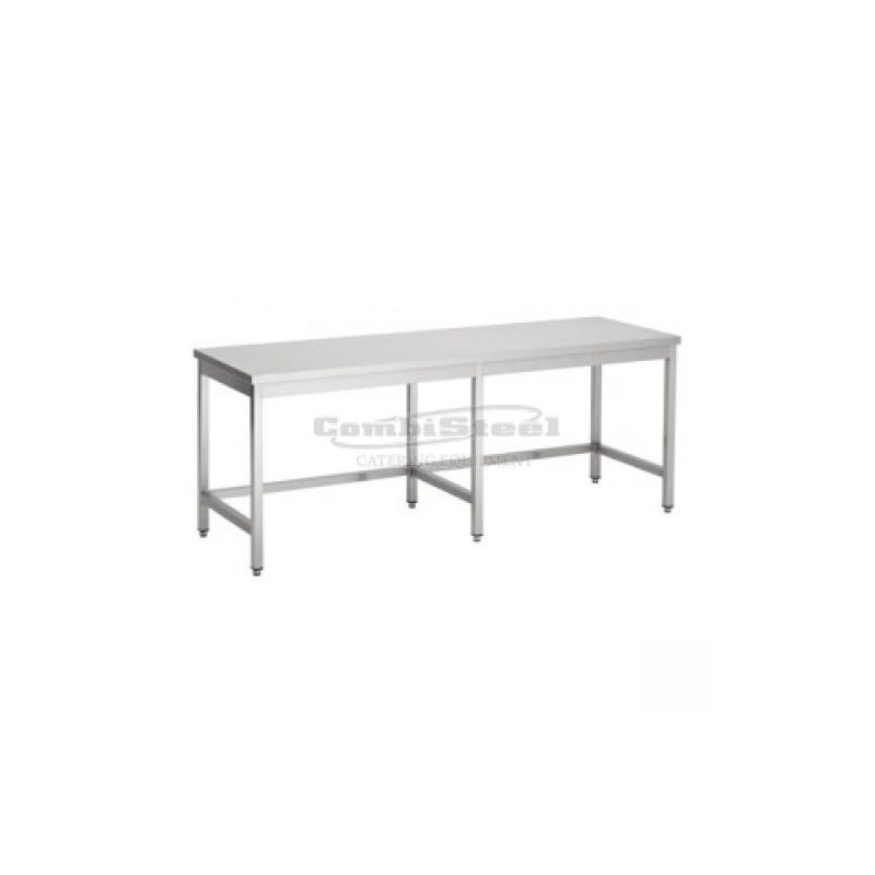 Roestvrijstalen tafel Pro zonder plank met versteviging - 700 serie - Combisteel