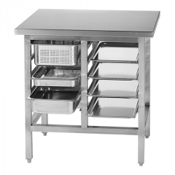 Table Inox 090cm 10x(GN1/1)...