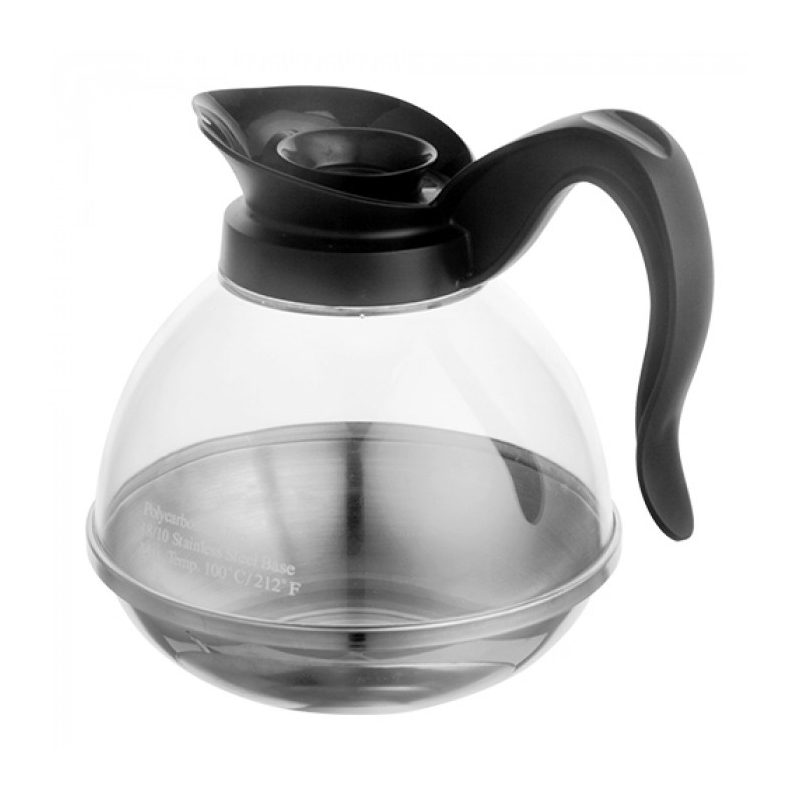 Koffiekan glas/roestvrij staal 1,8L (met deksel) EMGA - 330003