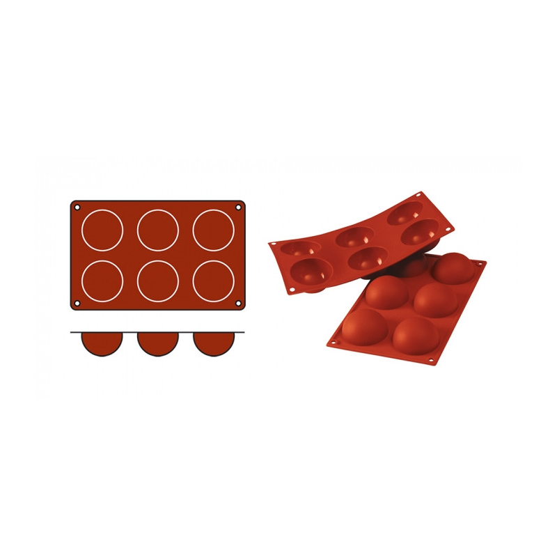 moule Half-Sphere (cap.06pce.) EMGA  - 070056
