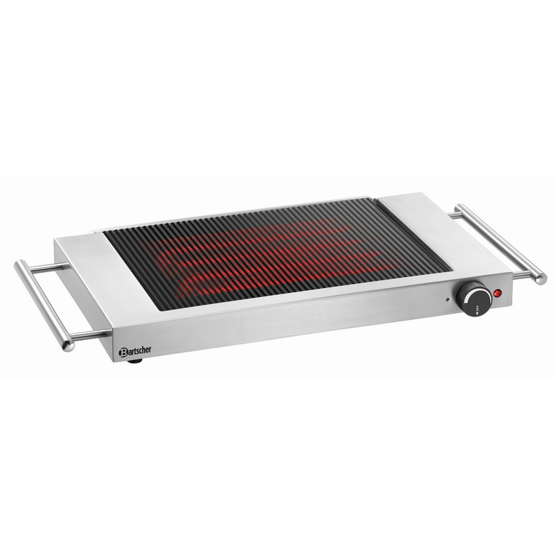 Plaque Grille Vitro Rainur&eacute;e GP1200 - Cuisson Saine et Rapide - R&eacute;f. 104902 - Bartscher
