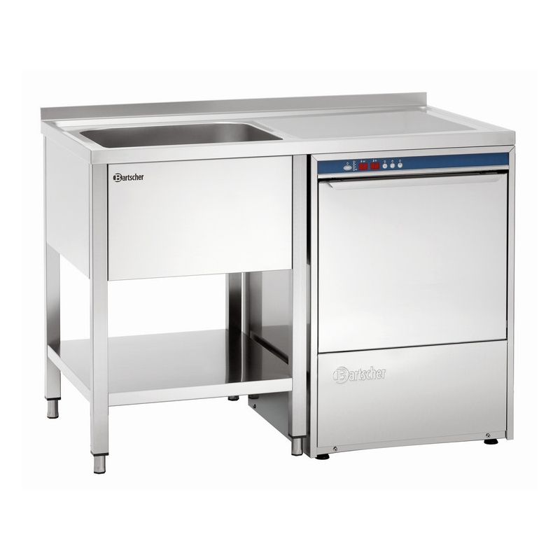 Plonge laverie 700, L1200 bassin gauche - Bartscher 306340 - Design ergonomique et robuste