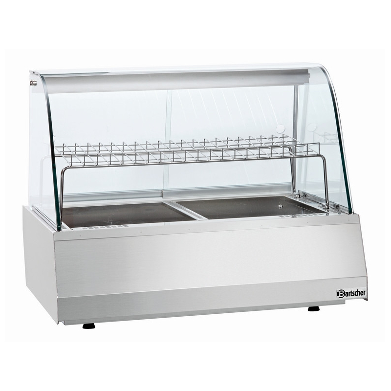 Warmhoudvitrine 2/1GN met gebogen glas &ndash; Bartscher 305051