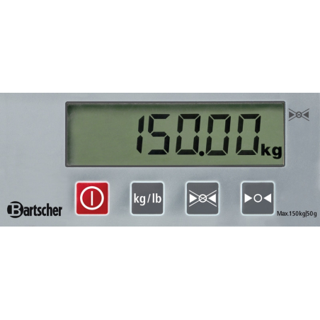 Digitale weegschaal 150 kg 50 g - Bartscher - A300151