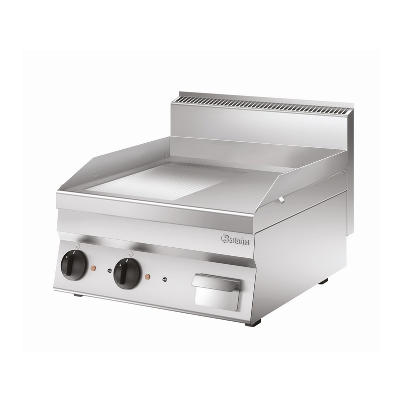 Plaque grill 650, L600, 2 Surfaces (Nervur&eacute;e/Lisse) - 115120 - Bartscher