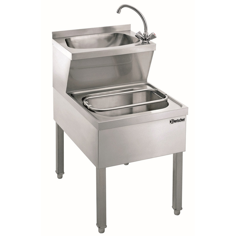 Lave-mains d&eacute;versoir professionnel - Ergonomique et Robuste - R&eacute;f. 401618 - Bartscher