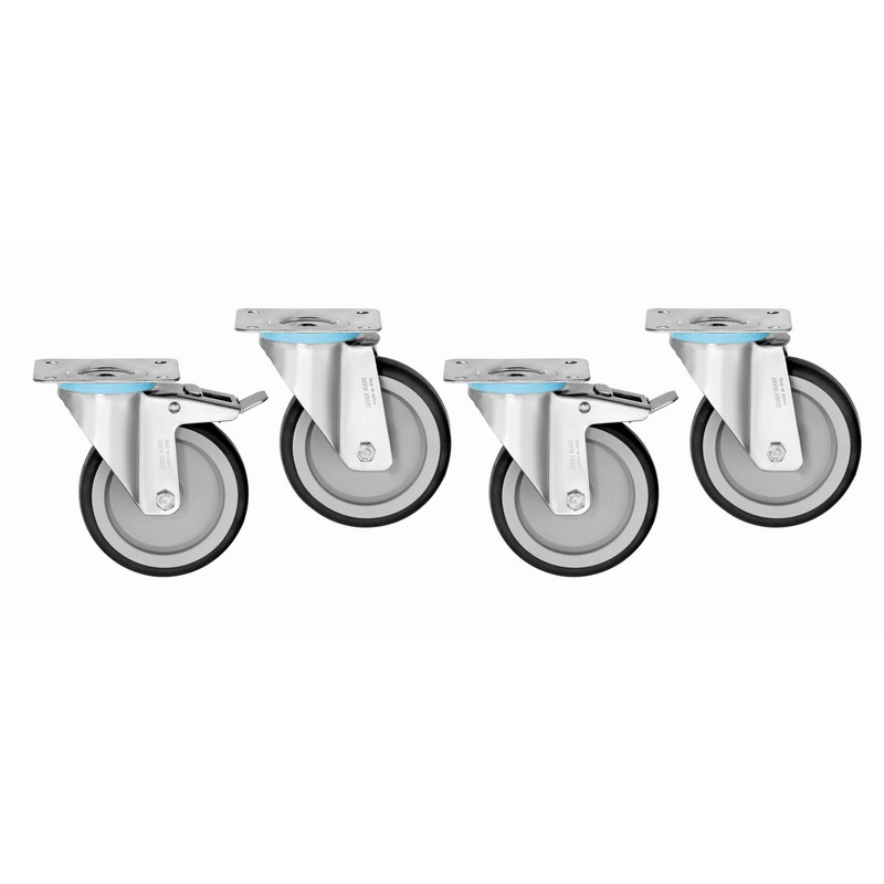 Roulettes 4S900 - Adaptabilit&eacute; et Performance pour Cuisine Professionnelle - R&eacute;f. 295088 - Bartscher