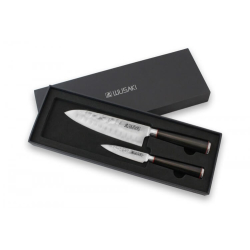 Wusaki - Santoku Box - EBONY AUS8 - 17cm Kantoor 9cm