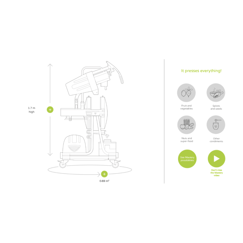 Commerci&euml;le koude sapcentrifuge - Mastery - Zumex