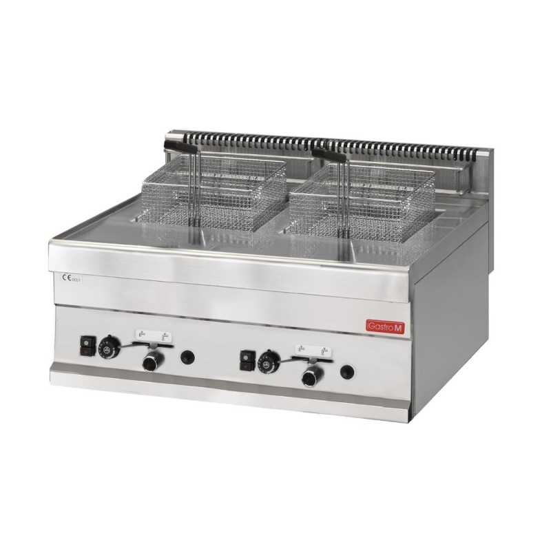Professionele gasfriteuse Gastro M 65/70 FRG 2x 8L - Dubbele bak - Ref. GL920 - Gastro-M