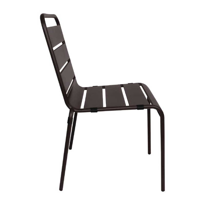 Stalen latten stoel zwart set van 4 - Bolero - CS728