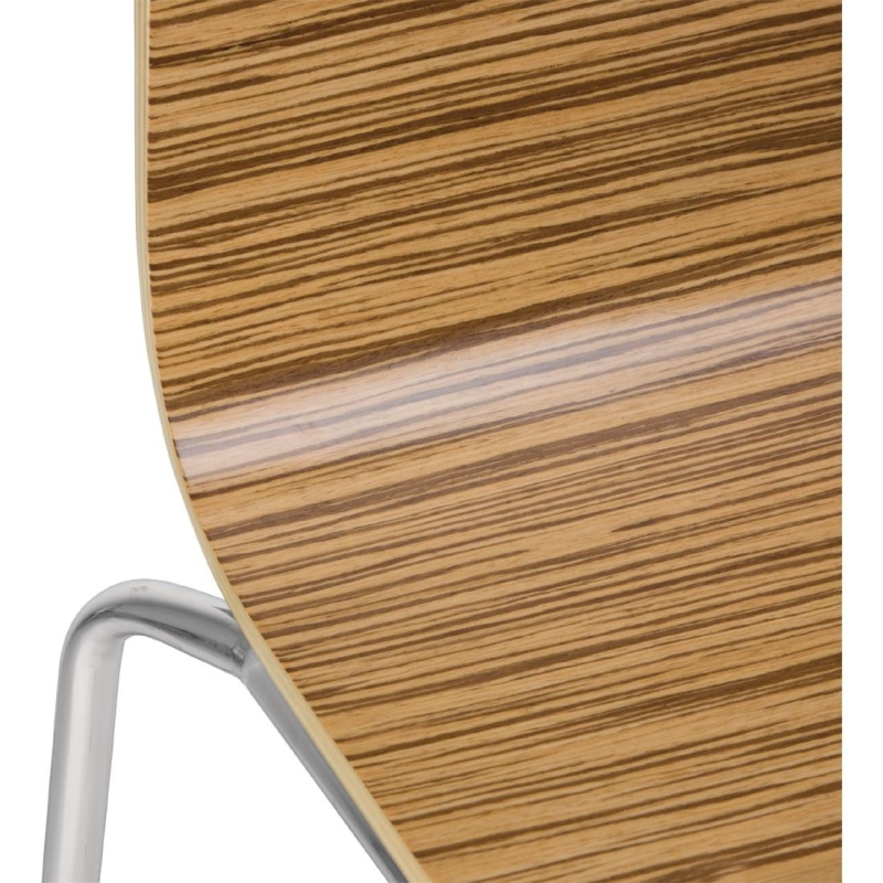 Chaise dossier carr&eacute; zebrano Bolero lot de 4 - Confort & Robustesse - GR344 - Bolero