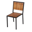 Stoelen in staal en acacia (set van 4) - Bolero - DS150
