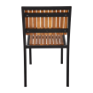 Stoelen in staal en acacia (set van 4) - Bolero - DS150