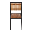 Stoelen in staal en acacia (set van 4) - Bolero - DS150