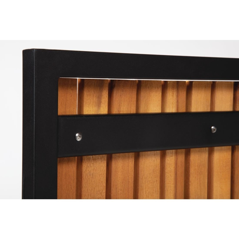 Stoelen in staal en acacia (set van 4) - Bolero - DS150