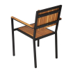 Fauteuils en acier et acacia (lot de 4) - Bolero - DS151