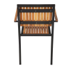 Fauteuils en acier et acacia (lot de 4) - Bolero - DS151