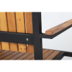 Fauteuils en acier et acacia (lot de 4) - Bolero - DS151