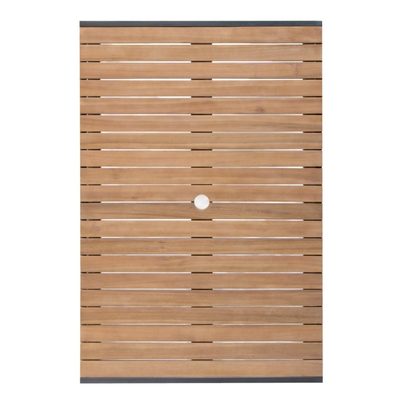 Table rectangulaire en acier et acacia 120 cm - Bolero - DS153