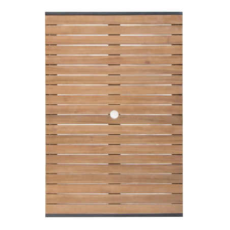 Rechthoekige tafel in staal en acacia 120 cm - Bolero - DS153