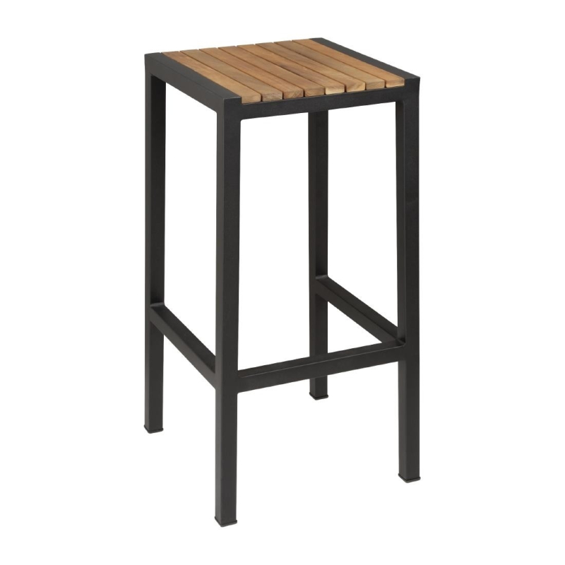 Tabourets de bar en acier et acacia Bolero - Lot de 2 - DS156 - Bolero